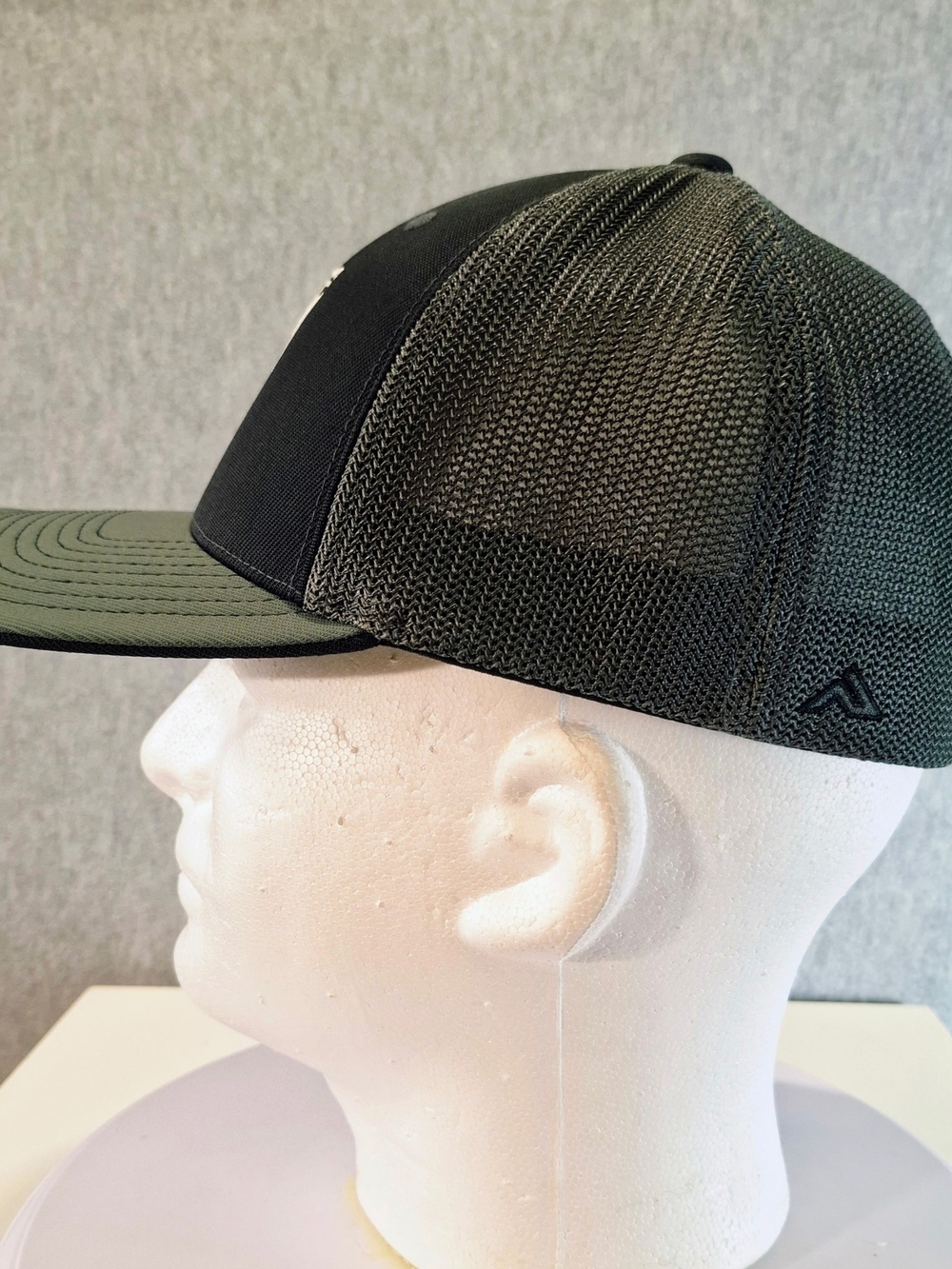 AW Black Baseball Cap with White Embroidered Logo - Picture 7 of 7